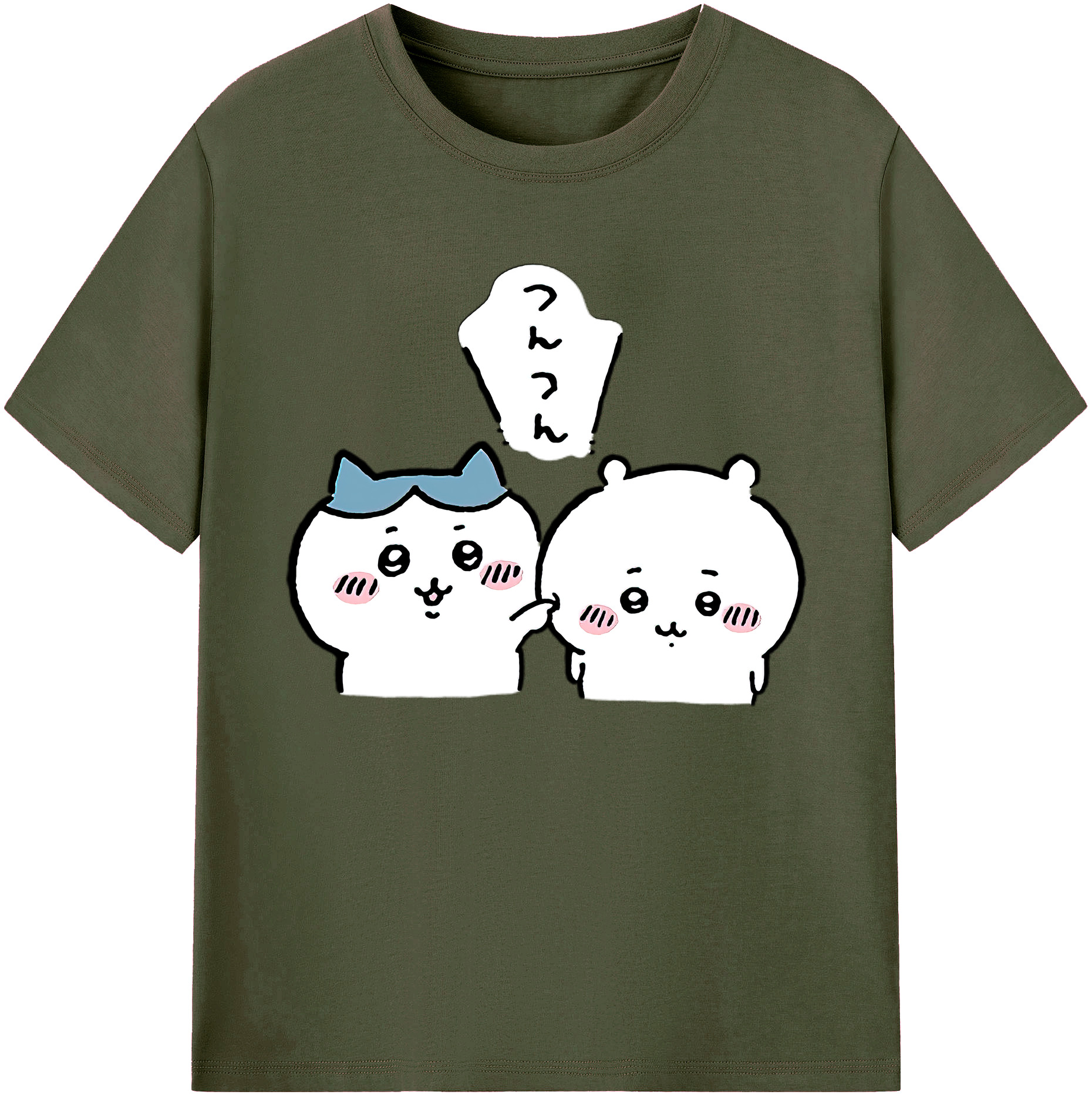 （画像用） ちいかわ ちいかわ Chii-kawa chiikawa 綿100％ メンズ半袖Tシャツ｜肌触りやわらか＆通気性